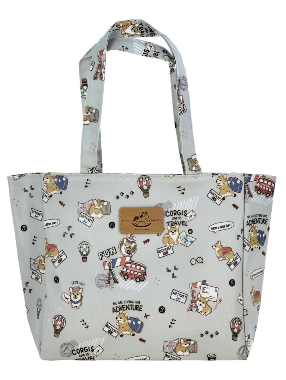 Waterproof Corgi Medium Tote Shoulder Handbag
